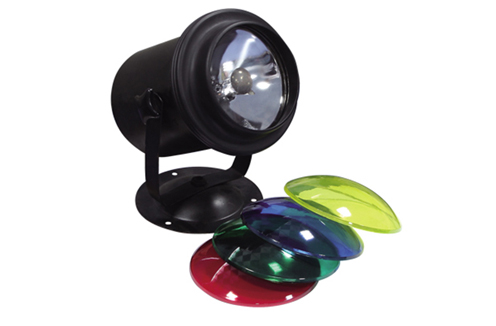 Metal spot light with round base